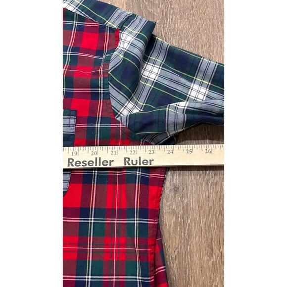 Vineyard Vines Mens Large Patchwork Plaid Tucker Shirt Red Green Classic Fit - Picture 5 of 9